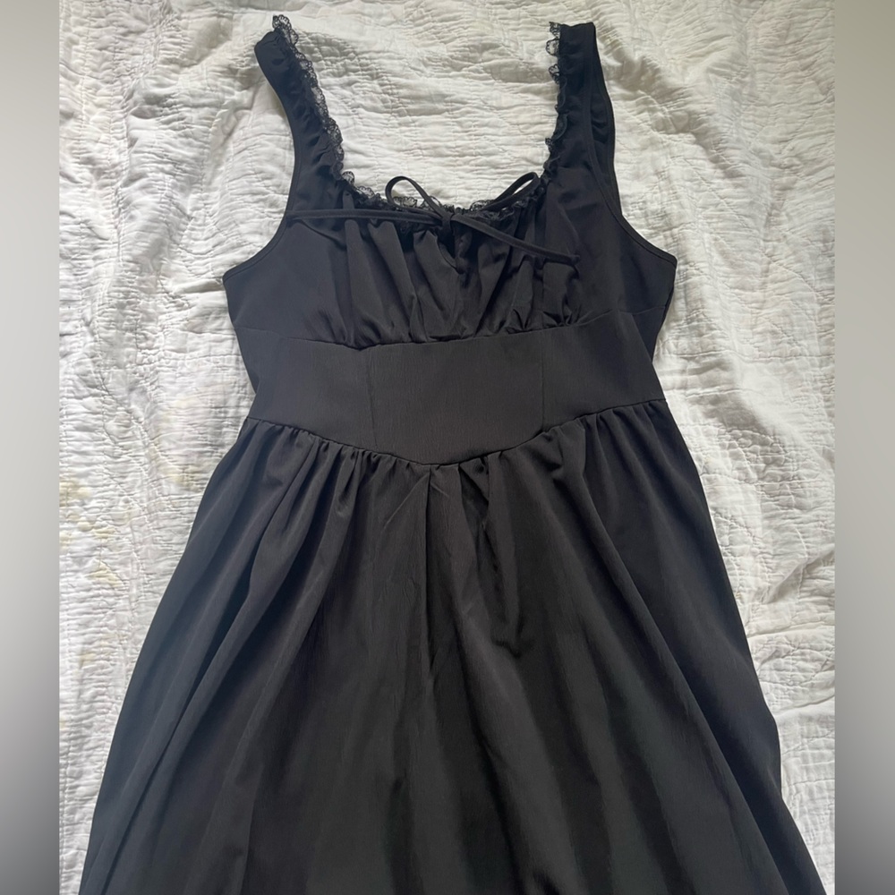 SHEIN MOD Black Textured Fabric